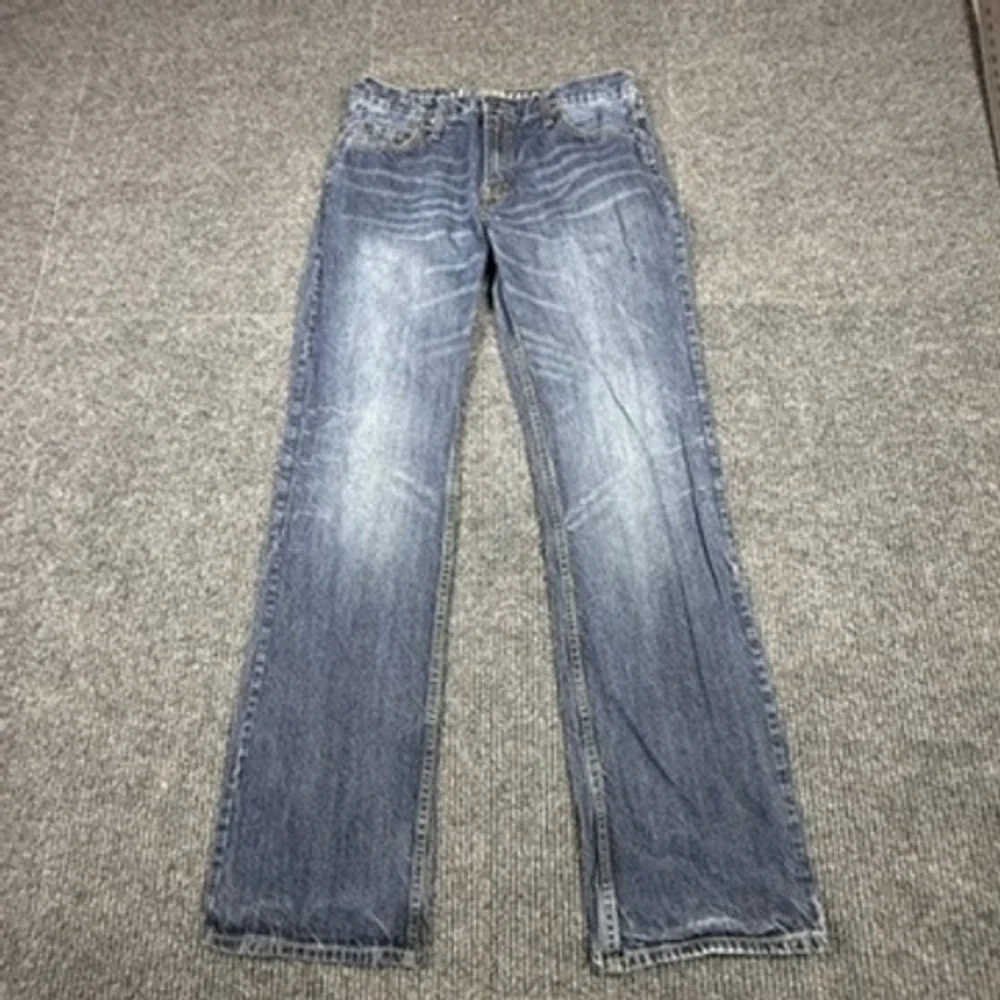 Aeropostale Benton Original Bootcut Jeans Mens 32x34 Blue Denim 0530AF13